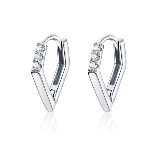 Brinco Argolas Geometria estilo Pandora - BSE162