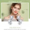 Brincos Petit Raposa Origami estilo Pandora - SCE526