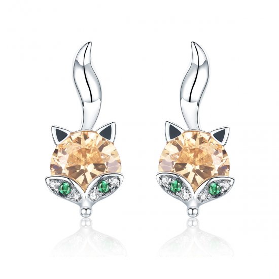 Brincos Petit Pequena raposa estilo Pandora - SCE527  Clique na imagem para fechar