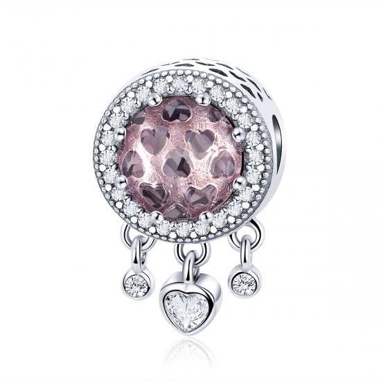 Charm Coração Brilhante estilo Pandora - SCC998  Clique na imagem para fechar