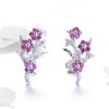 Brincos Petit Flor de pêssego estilo Pandora - BSE040