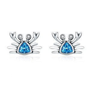 Brincos Petit Caranguejo Fofinho estilo Pandora - SCE413 Brincos Petit Caranguejo Fofinho estilo Pandora - SCE413