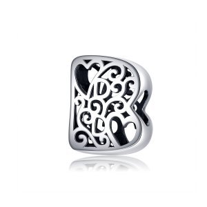 Charm Letra mágica B estilo Pandora - SCC1229-B Charm Letra mágica B estilo Pandora - SCC1229-B