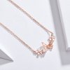 Colar Borboleta Dançante estilo Pandora Rose - BSN053