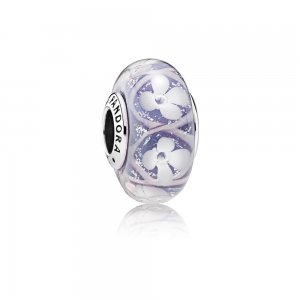 Charm PANDORA Murano Campos Floridos Roxo - 791667 Charm PANDORA Murano Campos Floridos Roxo - 791667