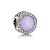 Charm PANDORA Coração Radiante Rosa Opalescente - 791725NOP Charm PANDORA Coração Radiante Rosa Opalescente - 791725NOP