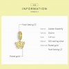 Charm Pendente Borboleta dourada estilo Pandora - BSC248