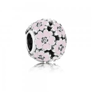 Charm PANDORA Flores do Campo Rosa - 791488EN68 Charm PANDORA Flores do Campo Rosa - 791488EN68