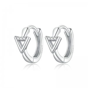 Brincos Petit Triângulo estilo Pandora - SCE1039 Brincos Petit Triângulo estilo Pandora - SCE1039