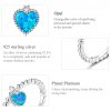 Conjunto de joias Dois tons Coração Azul Escuro estilo Pandora - SET018