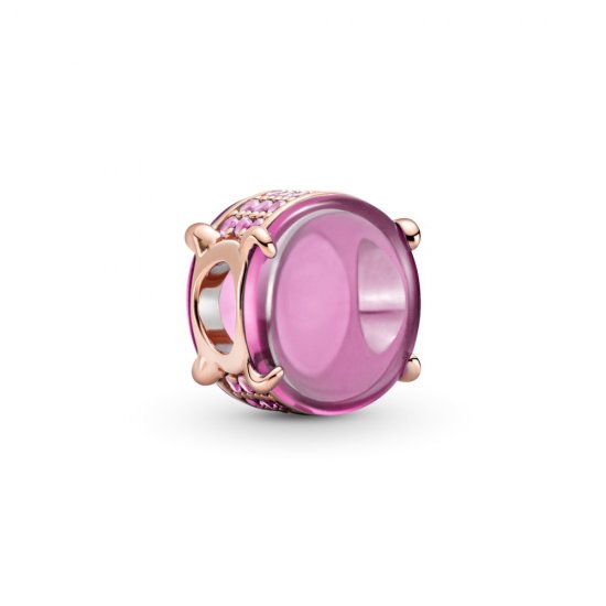 Charm Oval Em Cabochão Rosa Pandora Rose™ - 789309C02  Clique na imagem para fechar