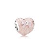 Charm berloques PANDORA Coração Rendado - 792044ENMX Charm berloques PANDORA Coração Rendado - 792044ENMX