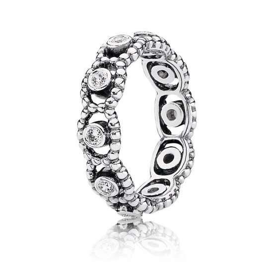 Anel PANDORA de Prata com Zircônia Cúbica - 190881CZ  Clique na imagem para fechar