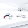 Brincos Petit Ponte de Arco-Íris estilo Pandora - SCE500