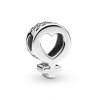 Charm berloques Pandora de prata Símbolo feminino