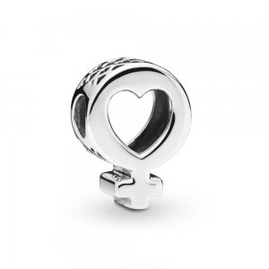 Charm berloques Pandora de prata Símbolo feminino