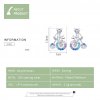 Brincos Petit Urso de bicicleta estilo Pandora - SCE677