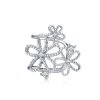 Brincos Petit Flores Brilhantes estilo Pandora - SCE921 Brincos Petit Flores Brilhantes estilo Pandora - SCE921