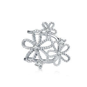 Brincos Petit Flores Brilhantes estilo Pandora - SCE921