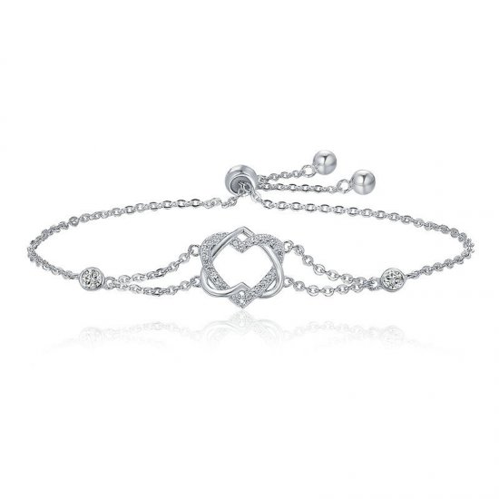 Pulseira Love Cardiogram estilo Pandora - SCB022  Clique na imagem para fechar