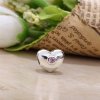 Charm PANDORA de Prata Coração com Zircônia Cúbica Rosa - 790134PCZ