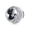 Charm Halloween Gato Preto estilo Pandora - BSC325 Charm Halloween Gato Preto estilo Pandora - BSC325
