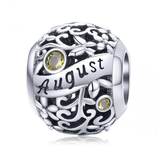 Charm Pedra de Nascimento de Peridoto de Agosto estilo Pandora - SCC1385-8  Clique na imagem para fechar