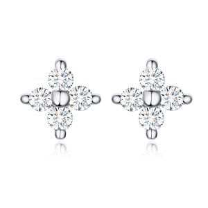Brincos Petit Flor de luz estilo Pandora - SCE648 Brincos Petit Flor de luz estilo Pandora - SCE648