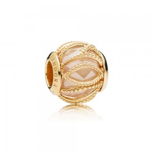 Charm PANDORA Shine Petit Facetado Dourado Entelaçado - 761968CCZ Charm PANDORA Shine Petit Facetado Dourado Entelaçado - 761968CCZ