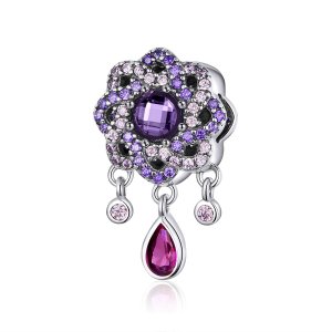Charm Flor remanescente estilo Pandora - SCC1075 Charm Flor remanescente estilo Pandora - SCC1075