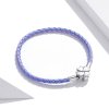 Bracelete Couro Trevo da Sorte estilo Pandora - SCB214