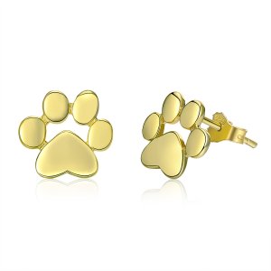 Brincos Petit Marca de Pata Fofa estilo Pandora - SCE407-4