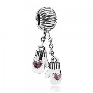 Charm PANDORA de Prata e Esmalte Pendente Par de Luvas - 791181EN46 Charm PANDORA de Prata e Esmalte Pendente Par de Luvas - 791181EN46