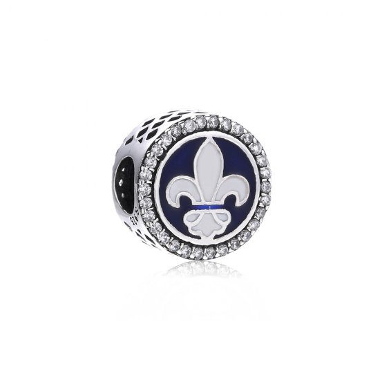 Charm berloques Pandora de prata Flor de lis  Clique na imagem para fechar