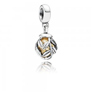 Charm com Pendente PANDORA Folha de Louro - 791407CCZ Charm com Pendente PANDORA Folha de Louro - 791407CCZ