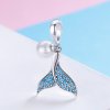 Charm Cauda de sereia frisada estilo Pandora - SCC877