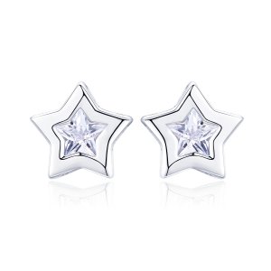 Brincos Petit Segredo das estrelas estilo Pandora - SCE437 Brincos Petit Segredo das estrelas estilo Pandora - SCE437