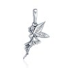 Charm Pendente Fada da Flor Branca estilo Pandora - SCC359 Charm Pendente Fada da Flor Branca estilo Pandora - SCC359