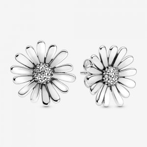 Brincos Petit Flor de Pavé Daisy Pandora - 298812C01 Brincos Petit Flor de Pavé Daisy Pandora - 298812C01