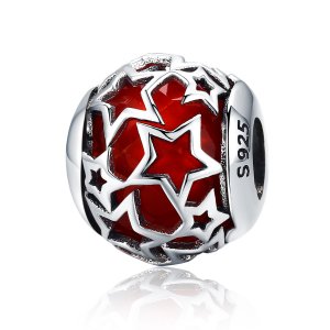 Charm Estrelas românticas estilo Pandora - SCC509 Charm Estrelas românticas estilo Pandora - SCC509
