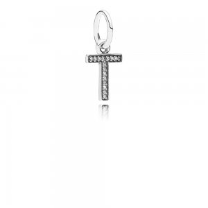 Pingente PANDORA de Prata Brilhante Letra T - 791332CZ