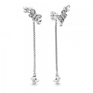 Brinco Borboletas bedazzling Pandora - 297964CZ Brinco Borboletas bedazzling Pandora - 297964CZ