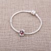 Charm PANDORA de Prata Esmaltado Flor Silvestre Magenta - 790897EN07