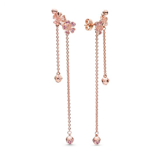 Brinco Flores de flor de pêssego pendurados Pandora - 288089NCCMX  Clique na imagem para fechar