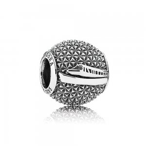 Charm berloques Pandora de prata Nave espacial Terra Charm berloques Pandora de prata Nave espacial Terra