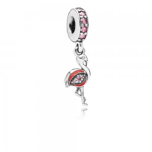 Charm PANDORA de Prata Pendente Flamingo - 791294CZS