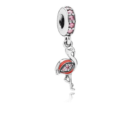 Charm PANDORA de Prata Pendente Flamingo - 791294CZS  Clique na imagem para fechar
