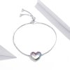 Pulseira Amor do arco-íris estilo Pandora - SCB216