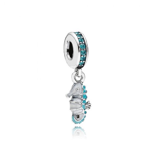Charm PANDORA de Prata Pendente Cavalo Marinho - 791311MCZ  Clique na imagem para fechar