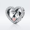 Charm Nossa promessa rosa para sempre estilo Pandora - SCC167